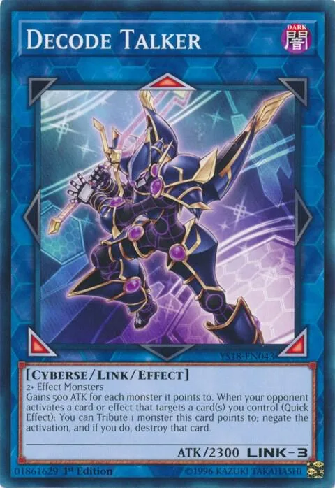 Decode Talker YS18-EN043 Yu-Gi-Oh card from Starter Deck: Codebreaker