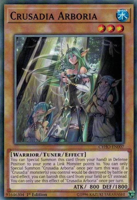 Crusadia Arboria CYHO-EN007 1st Edition Yu-Gi-Oh card from Cybernetic Horizon
