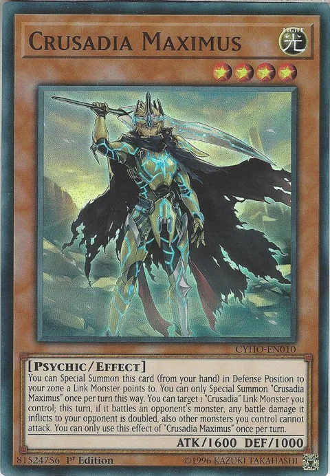 Crusadia Maximus CYHO-EN010 1st Edition Yu-Gi-Oh card from Cybernetic Horizon