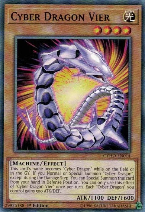 Cyber Dragon Vier CYHO-EN014 1st Edition Yu-Gi-Oh card from Cybernetic Horizon