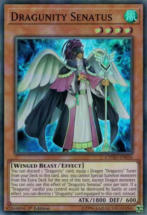 Dragunity Senatus CYHO-EN016 Unlimited Yu-Gi-Oh card from Cybernetic Horizon