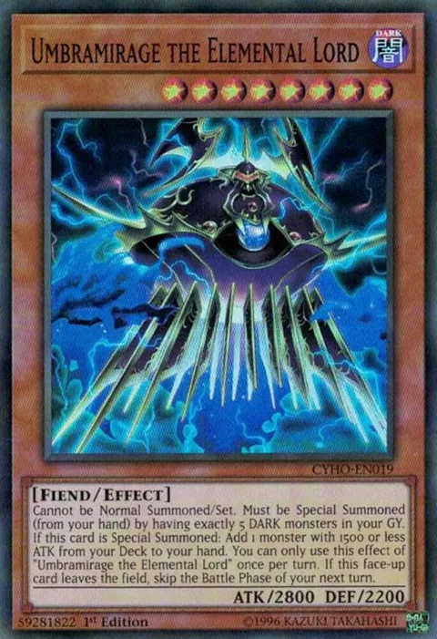 Umbramirage the Elemental Lord CYHO-EN019 Unlimited Yu-Gi-Oh card from Cybernetic Horizon