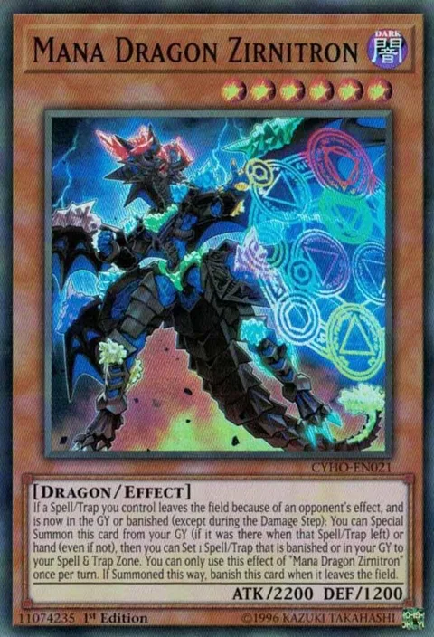 Mana Dragon Zirnitron CYHO-EN021 Unlimited Yu-Gi-Oh card from Cybernetic Horizon