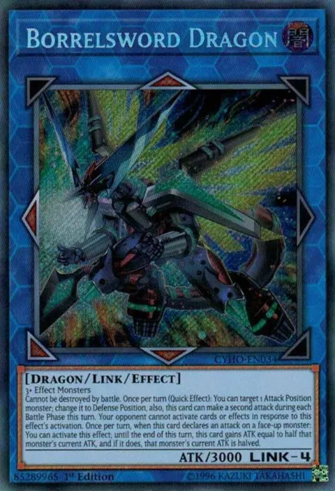 Borrelsword Dragon CYHO-EN034 1st Edition Yu-Gi-Oh card from Cybernetic Horizon