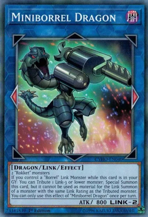 Miniborrel Dragon CYHO-EN040 Unlimited Yu-Gi-Oh card from Cybernetic Horizon