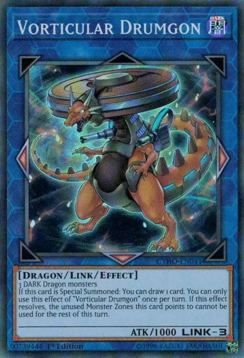 Vorticular Drumgon CYHO-EN041 1st Edition Yu-Gi-Oh card from Cybernetic Horizon