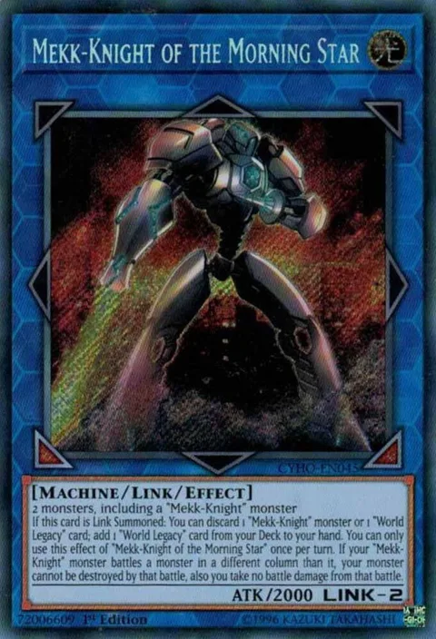 Mekk-Knight of the Morning Star CYHO-EN045 1st Edition Yu-Gi-Oh card from Cybernetic Horizon