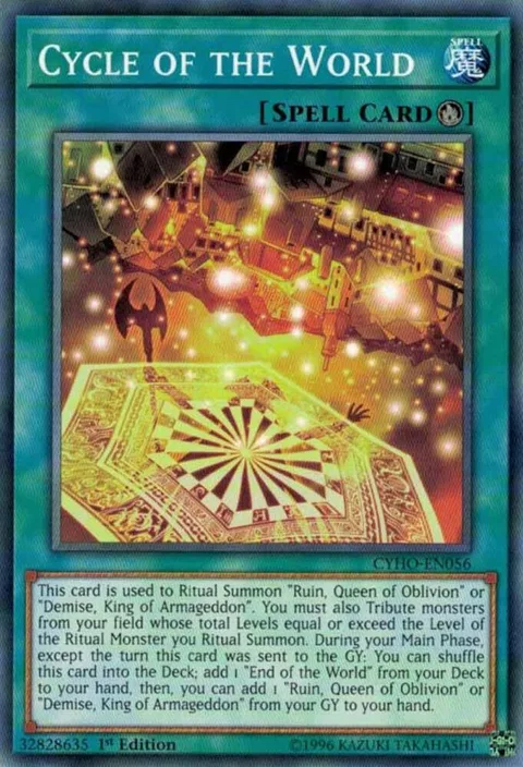 Cycle of the World CYHO-EN056 Unlimited Yu-Gi-Oh card from Cybernetic Horizon