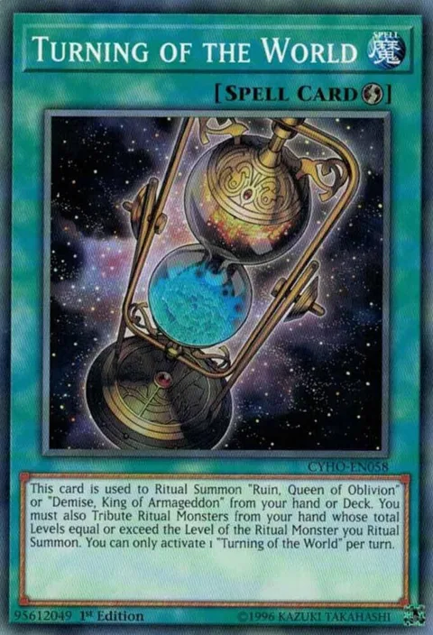 Turning of the World CYHO-EN058 Unlimited Yu-Gi-Oh card from Cybernetic Horizon