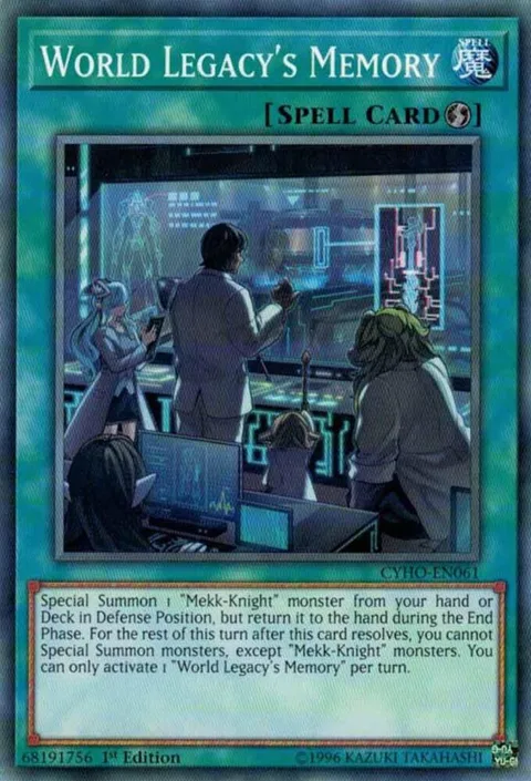 World Legacy's Memory CYHO-EN061 1st Edition Yu-Gi-Oh card from Cybernetic Horizon