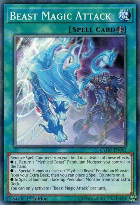 Beast Magic Attack CYHO-EN063 Yu-Gi-Oh card from Cybernetic Horizon