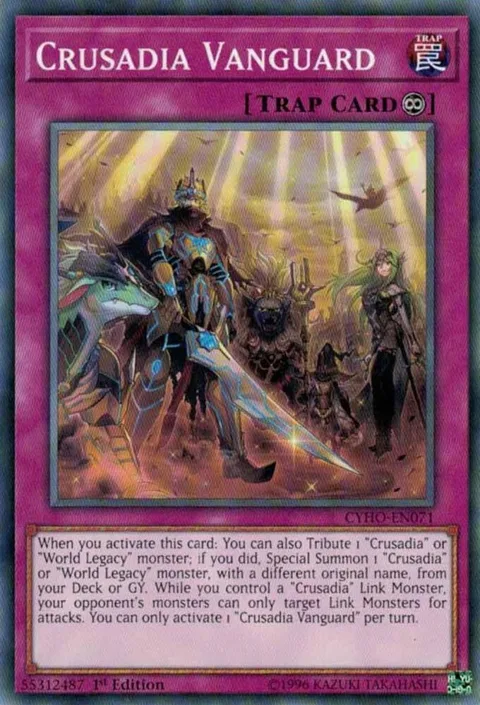 Crusadia Vanguard CYHO-EN071 1st Edition Yu-Gi-Oh card from Cybernetic Horizon