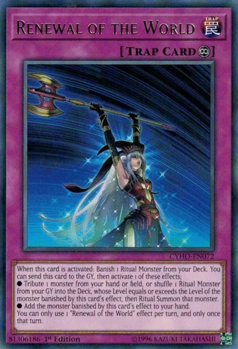 Renewal of the World CYHO-EN072 1st Edition Yu-Gi-Oh card from Cybernetic Horizon