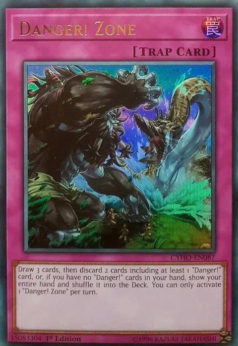 Danger! Zone CYHO-EN087 1st Edition Yu-Gi-Oh card from Cybernetic Horizon