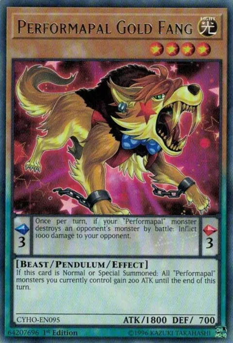 Performapal Gold Fang CYHO-EN095 1st Edition Yu-Gi-Oh card from Cybernetic Horizon