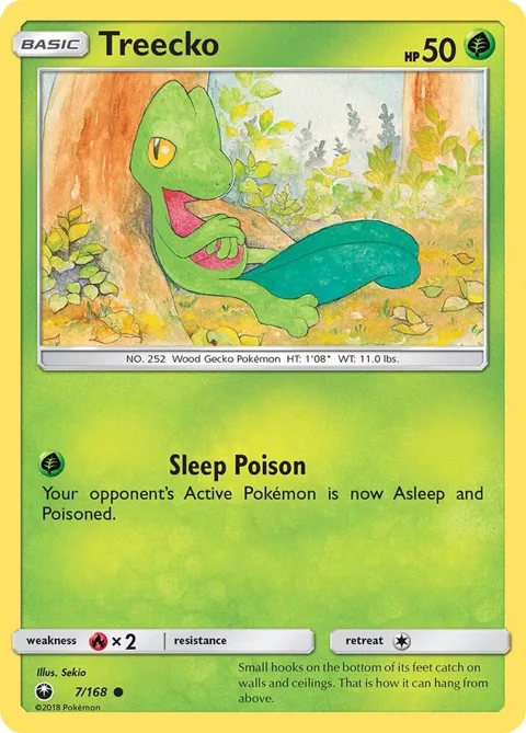 Treecko 7 #7/168 Pokémon card from SM - Celestial Storm
