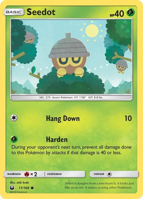 Seedot 11 #11/168 Reverse Holofoil Pokémon card from SM - Celestial Storm