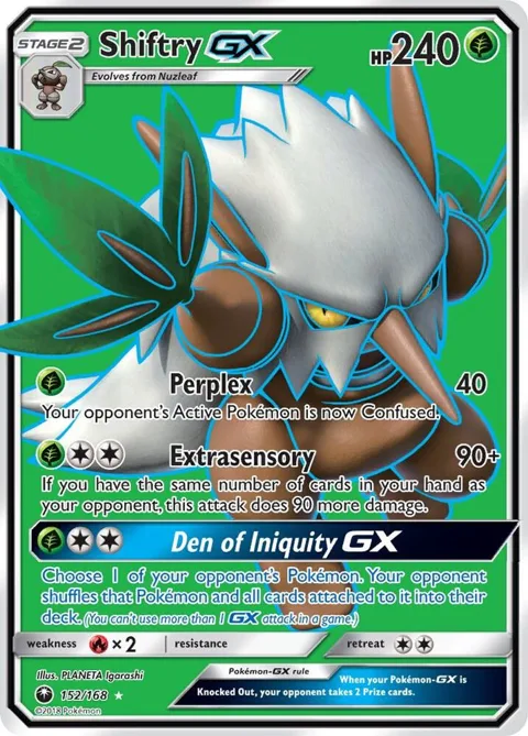 Shiftry GX Full Art #152/168 Holofoil Pokémon card from SM - Celestial Storm