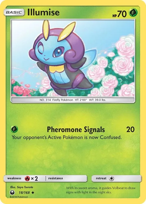 Illumise #18/168 Pokémon card from SM - Celestial Storm