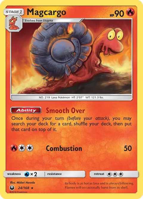 Magcargo #24/168 Pokémon card from SM - Celestial Storm