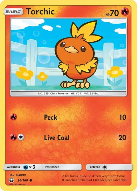 Torchic 26 #26/168 Pokémon card from SM - Celestial Storm