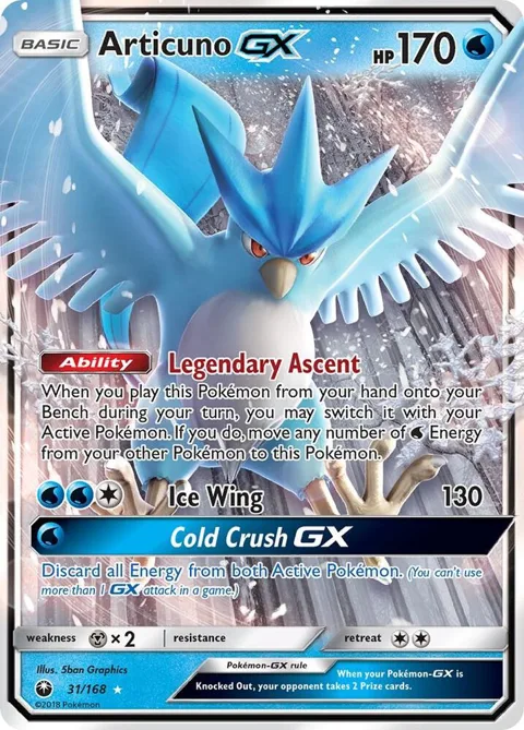 Articuno GX #31/168 Holofoil Pokémon card from SM - Celestial Storm