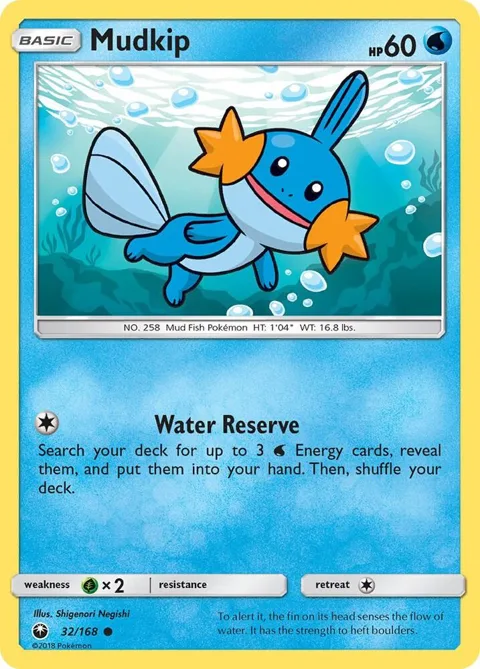 Mudkip 32 #32/168 Pokémon card from SM - Celestial Storm