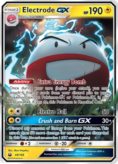 Electrode GX #48/168 Holofoil Pokémon card from SM - Celestial Storm