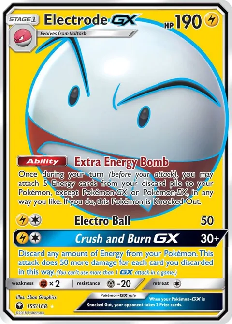 Electrode GX Full Art #155/168 Holofoil Pokémon card from SM - Celestial Storm