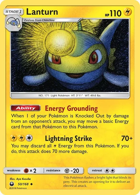 Lanturn #50/168 Pokémon card from SM - Celestial Storm
