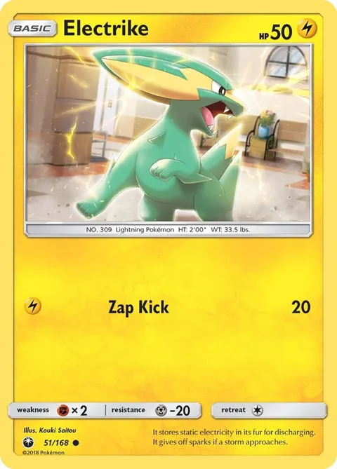 Electrike #51/168 Reverse Holofoil Pokémon card from SM - Celestial Storm