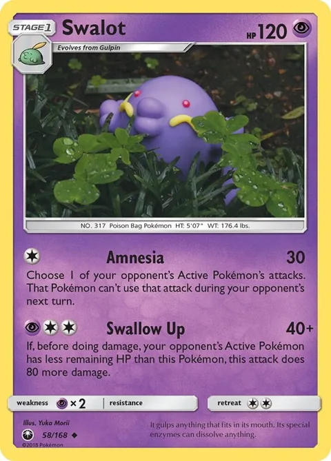 Swalot #58/168 Pokémon card from SM - Celestial Storm