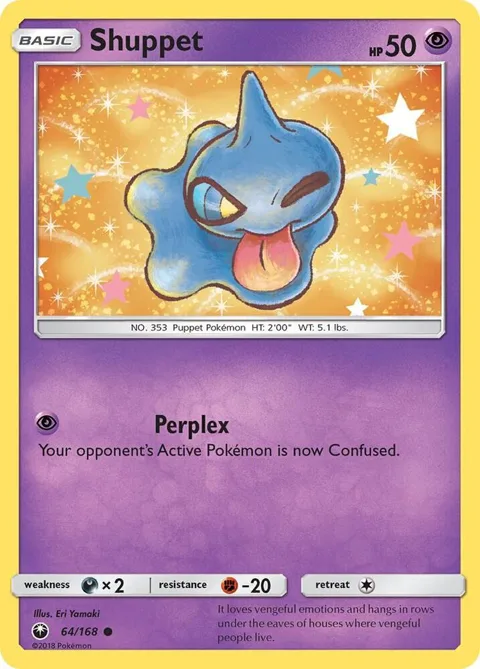 Shuppet 64 #64/168 Pokémon card from SM - Celestial Storm