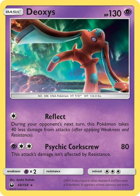 Deoxys 68 #68/168 Pokémon card from SM - Celestial Storm