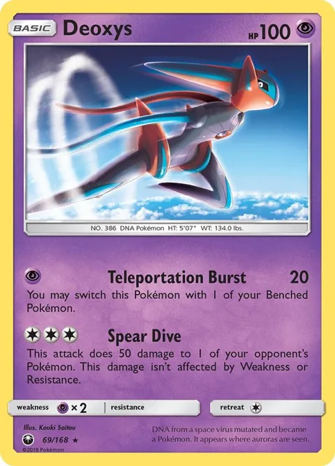 Deoxys 69 #69/168 Pokémon card from SM - Celestial Storm