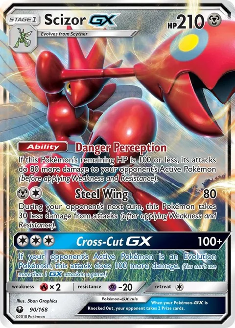 Scizor GX #90/168 Holofoil Pokémon card from SM - Celestial Storm