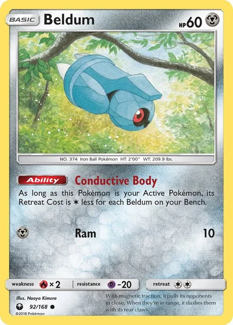 Beldum 92 #92/168 Pokémon card from SM - Celestial Storm