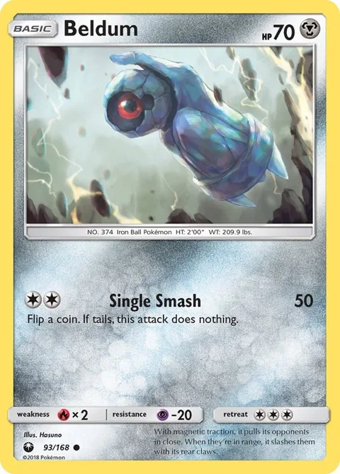 Beldum 93 #93/168 Reverse Holofoil Pokémon card from SM - Celestial Storm