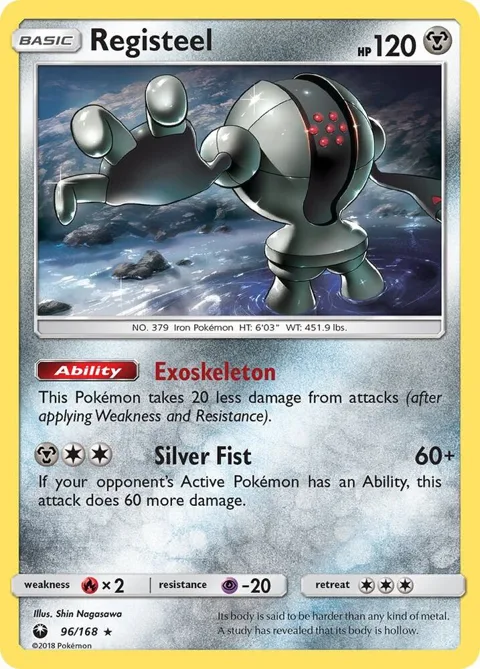 Registeel #96/168 Pokémon card from SM - Celestial Storm