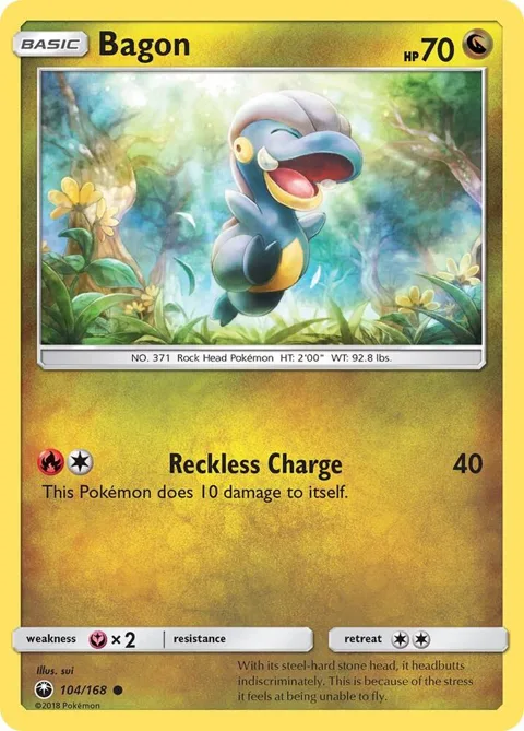 Bagon 104 #104/168 Reverse Holofoil Pokémon card from SM - Celestial Storm