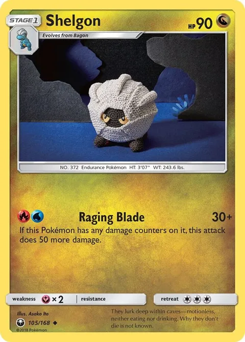 Shelgon #105/168 Pokémon card from SM - Celestial Storm