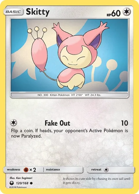 Skitty #120/168 Pokémon card from SM - Celestial Storm