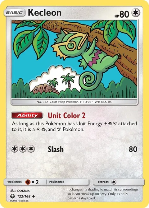 Kecleon #122/168 Reverse Holofoil Pokémon card from SM - Celestial Storm