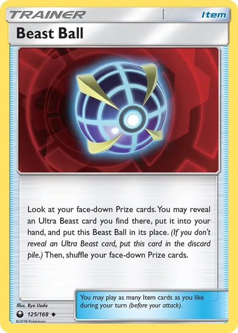 Beast Ball #125/168 Reverse Holofoil Pokémon card from SM - Celestial Storm