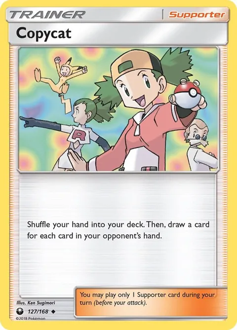 Copycat #127/168 Reverse Holofoil Pokémon card from SM - Celestial Storm