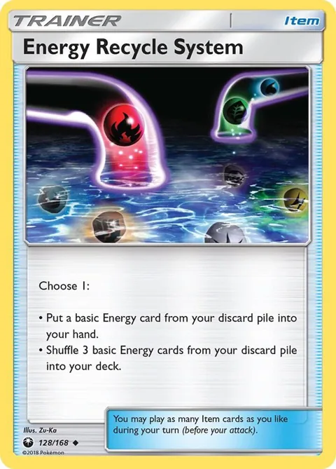 Energy Recycle System #128/168 Reverse Holofoil Pokémon card from SM - Celestial Storm