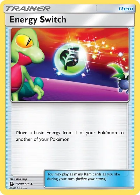 Energy Switch #129/168 Pokémon card from SM - Celestial Storm
