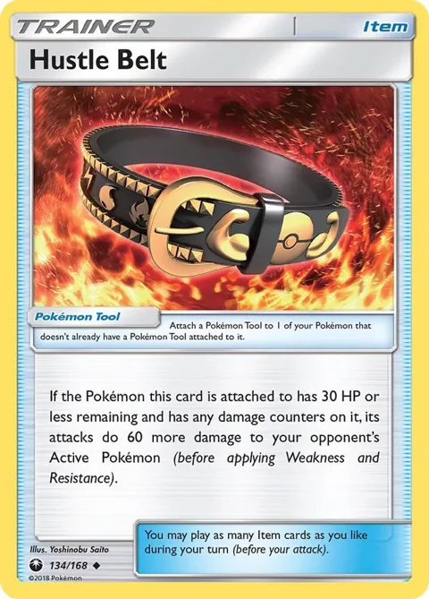 Hustle Belt #134/168 Pokémon card from SM - Celestial Storm