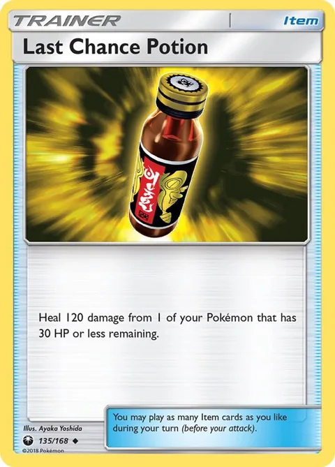 Last Chance Potion #135/168 Reverse Holofoil Pokémon card from SM - Celestial Storm