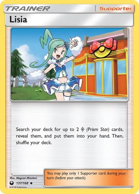 Lisia #137/168 Reverse Holofoil Pokémon card from SM - Celestial Storm